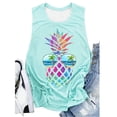 thumbnail image 2 of Trendfront Womens Pineapple Graphic Tops Sleeveless Crewneck Casual Loose Fit Tank Tee Trendy Fashion T Shirts Beach Vacation Clothes, 2 of 4