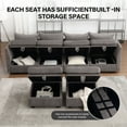 thumbnail image 2 of Bosmiller Modular Sectional Sofa, Convertible U Shaped Sofa Couch with Storage, 6 Seat Sleeper Sectional Sofa Set for Living Room, 2 of 7