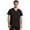 Black, variant on Yifymode Unisex V Neck Short Sleeve Medical Scrub Top, Three Pockets Lightweight Breathable Work Top Black L