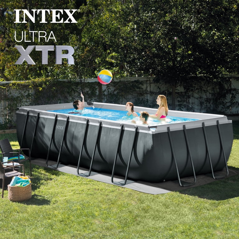 Intex 18Ft x 52In Ultra XTR Rectangular Frame Pool with Canopy