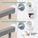 thumbnail image 5 of Puerta De Seguridad para Niños, 96 * 100cm（Aumento de Altura） Sin Agujeros/Perforados Dos Tipos De Instalación con Cierre automático, Incluye 4 ventosas para Pared y uno Extensiones de 10 cm, 5 of 5