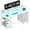 White, variant on White Office Desk with Drawers, LED Lights, Power Outlets and Monitor Stand - 47 Inch Home Gaming Desk