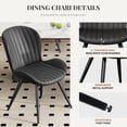 thumbnail image 2 of MOONMISS Dining Chairs Set of 2, Upholstered Kitchen Chairs with Backrest and Metal Legs,Black, 2 of 6