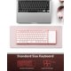 thumbnail image 4 of Teclado Bluetooth plegable Samsers Touchpad de tamaño completo rosa, 4 of 9