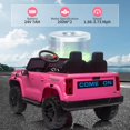 thumbnail image 3 of EastVita 24V Kids Ride on Car 2 Seater Electric Ride on Toy for Toddlers Battery Powered Ride on Truck Car with Remote Control, Battery Display, Handle, Trunk, LED Lights, Music pink, 3 of 8