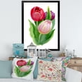 thumbnail image 3 of Designart 'Beautiful Tulip Flowers Red and Pink' Traditional Framed Art Print, 3 of 4