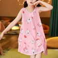 thumbnail image 4 of Penkiiy Girls Nightgowns Soft Sleepwear Nightdress Flutter Sleeve Rabbit Pajamas 1-8 Years Pink, 4 of 6