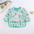 thumbnail image 1 of Seyurigaoka Cute Children Baby Kids Toddler Waterproof Long Sleeve Smock Feeding Bib Apron Fit 1-6 Years, 1 of 7