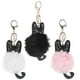 thumbnail image 1 of Cartoon Animal Key Chain Furry Ball Pendant For Keychain Decoration Black 3Pcs, 1 of 3
