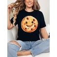 thumbnail image 1 of Chocolate Chip Cookie T-shirt with Filling, Happy Cookie, Printed Cute Style T-shirt, Illustration SCamisetas para mujer, lindas camisetas con estampado gráfico, de manga corta, estilo casual, para ve, 1 of 7