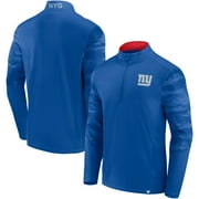 Men's Fanatics Branded Royal New York Giants Ringer Quarter-Zip Jacket