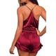 thumbnail image 4 of 2026 Women's Sexy Silk Satin Ruffled Pajamas Sets, 4 of 5