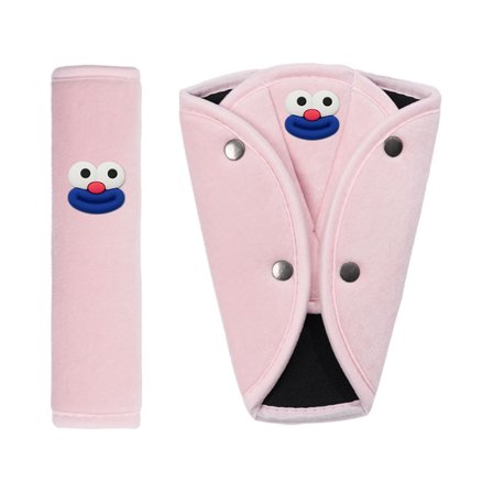 BIBABLYKE Children Safety Belt Covers Shoulder Pads Prevent Neck Strangulation with Soft Plush Materials for Comfortable Car Rides