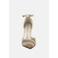 thumbnail image 3 of NOBLES Gold Rhinestone Patterned Stiletto Sandals, 3 of 6