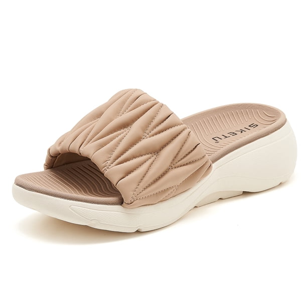 Zapatillas de suela gruesa para mujer sandalias informales cómodas antideslizantes para primavera y verano