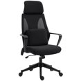 thumbnail image 1 of Ergonomic Black Mesh Office Chair with Massage Lumbar Support & Adjustable Headrest - High Back Executive Computer Task Chair for Home & Office Use - 45"H, 1 of 7