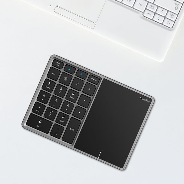 Teclado numérico Inalámbrico 2.4G Teclado numérico compatible con Bluetooth para computadora portátil