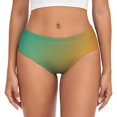 thumbnail image 1 of Balery Orange To Teal Gradient Ropa Interior de Algodón para Mujer con Dibujo – Braguitas Cómodas y Elásticas, Estilo Clásico-Large, 1 of 6