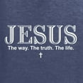 thumbnail image 5 of Wild Bobby Jesus the Way. The Truth. The Life Inspirational/Christian Unisex Graphic Hoodie Sweatshirt, Vintage Heather Navy, XX-Large, 5 of 5