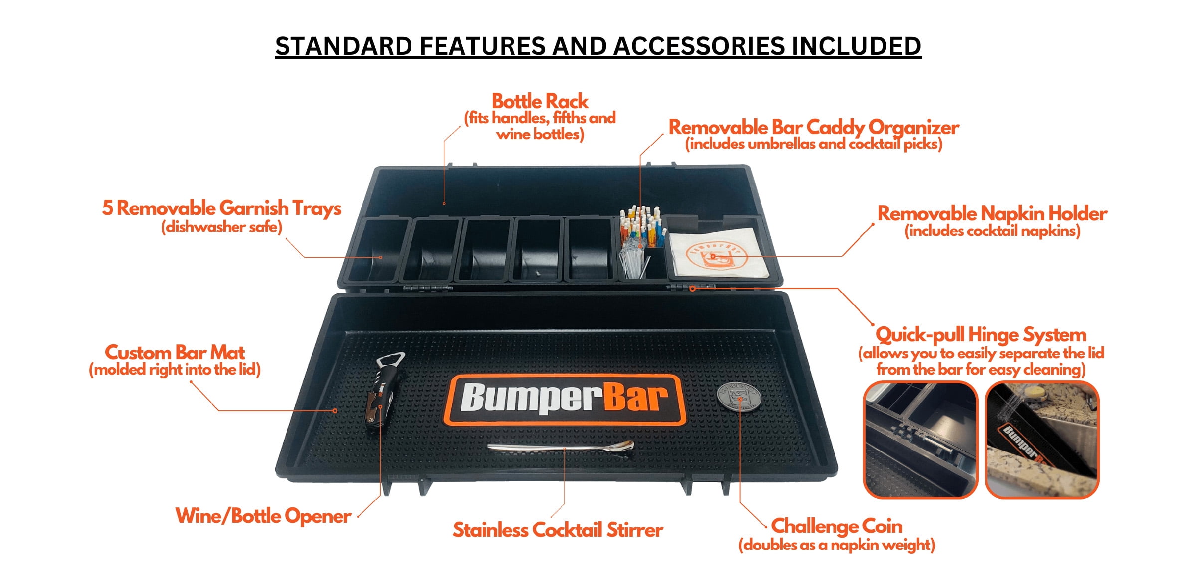 BumperBar Portable Bar System with Deluxe Accessories Kit