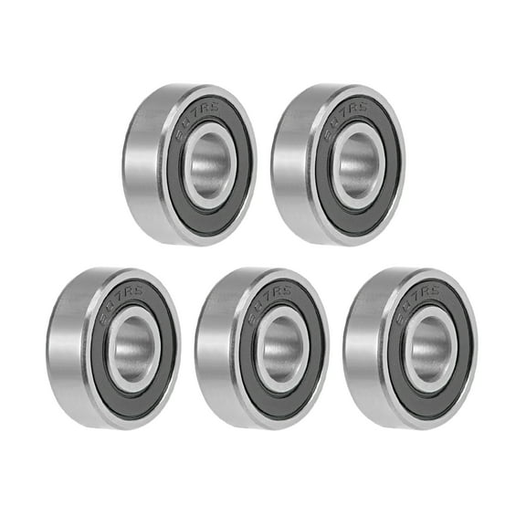 607-2RS Deep Groove Ball Bearings Z2 7x19x6mm Double Sealed Chrome Steel 5 Pcs
