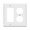 White, variant on ENERLITES Combination Duplex Receptacle Outlet/Decorator Rocker Light Switch Wall Plate Cover, Standard Size 2-Gang 4.50" x 4.57", Polycarbonate Thermoplastic, UL Listed, 882131-W, White