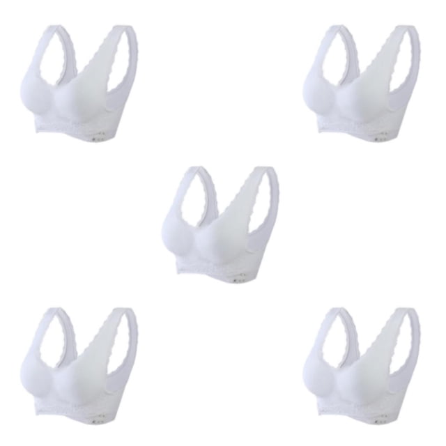 Sonducket Bralette sexy para mujer - Sujetador sin aros cómodo y transpirable para mujer Blanco 6XL 1 Type2 NO2