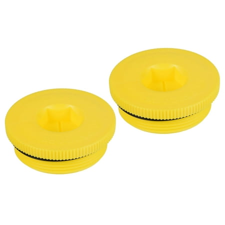 

Uxcell M52x2 Hold Plugs Plastic Male Threaded Hex Socket End Cap Yellow 2 Pack