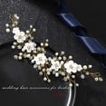 thumbnail image 4 of YooGuoGuo Flower Bride Wedding Hair Vine Pearl Bridal Headband Rhinestones Hair Breath Accessories for Women and Girls (A Silver), 4 of 7