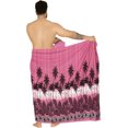 thumbnail image 5 of HAPPY BAY Men's Pareo Swim Trunk Vacation Sarong Beach Wrap One Size Taffy, Palm Tree Summer Vacation Party, 5 of 5