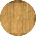 thumbnail image 1 of Ahgly Company Indoor Round Abstract Brown Contemporary Area Rugs, 4' Round, 1 of 4