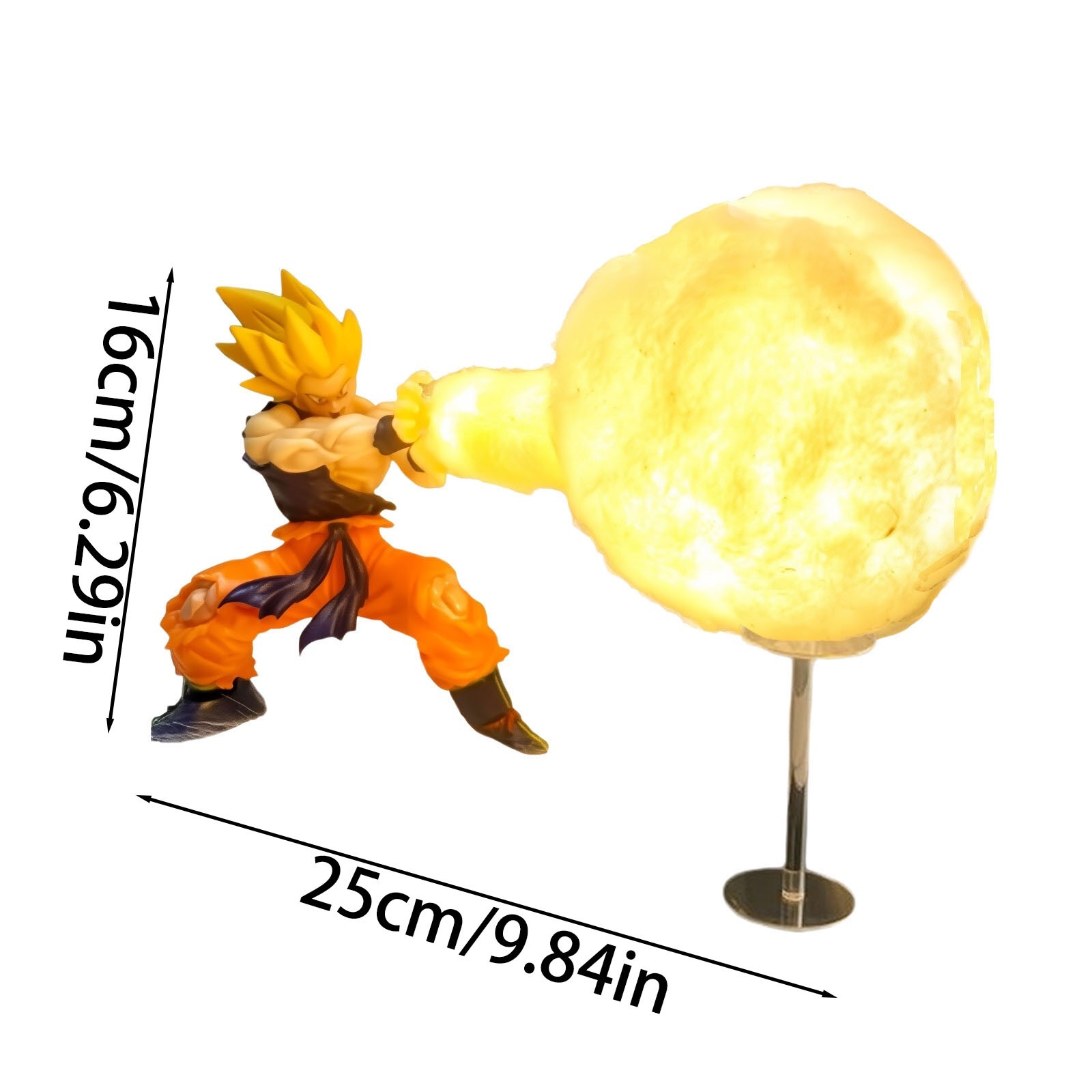Dragon Ball Anime Character Night Light Figurine Decorative Led Lamp Son Goku Toys Peripheral Desktop Ornament-Son Goku C Yellow