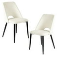 thumbnail image 1 of Aykah Chaise Blanche Noire Moderne Mi-Siècle, Ensemble de 2, 1 of 3
