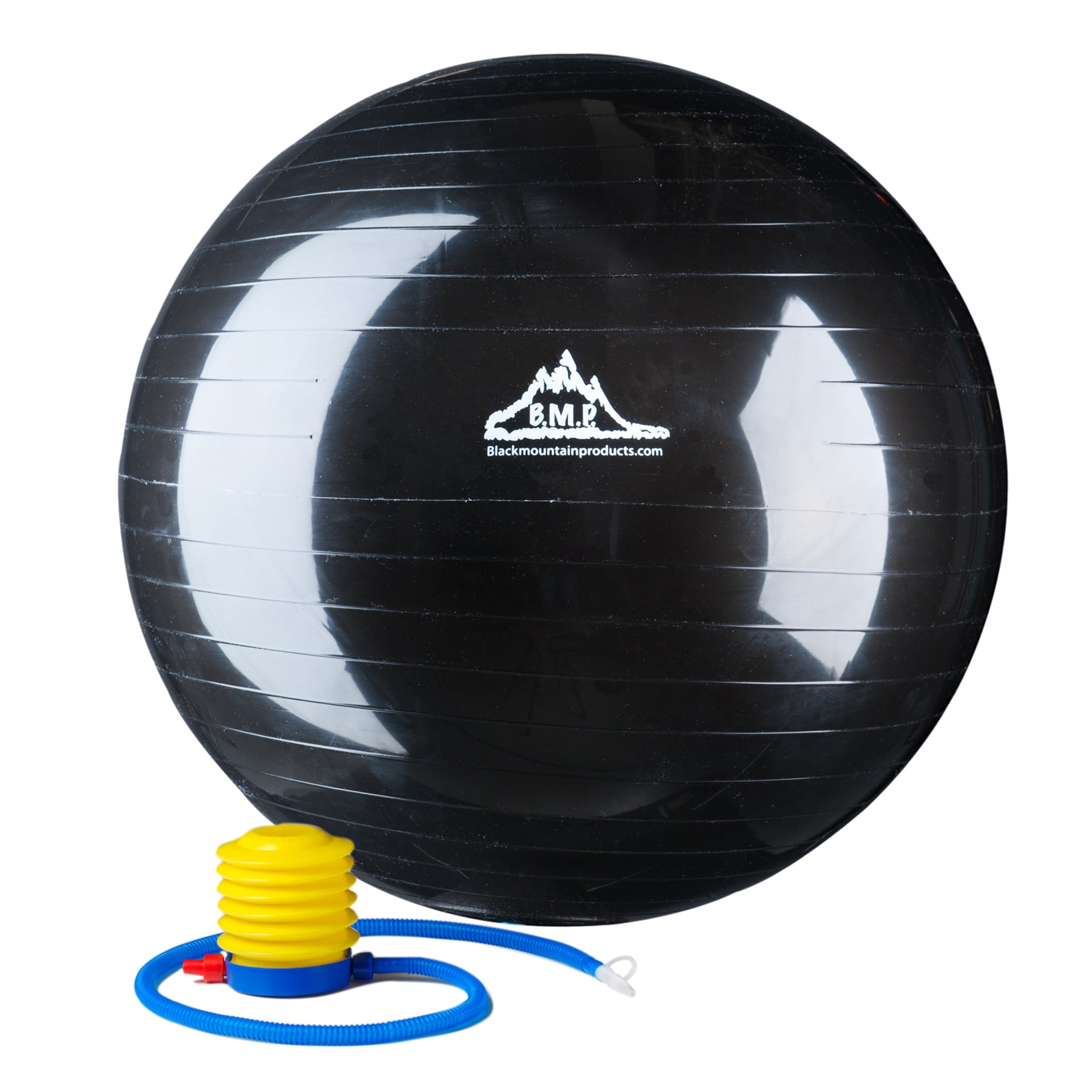 Black Mountain Products 2000 Lbs. Static Strength Exercise Stability Ball with Pump, 45 cm, Blue