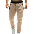 thumbnail image 2 of qolati Sweatpants for Men Mid Waisted Solid Drawstring Athletic Daily Track Pants Casual Fitted Jogging Sports Pants, 2 of 6