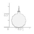 thumbnail image 3 of Auriga 925 Sterling Silver Engraveable Front Satin Back Disc Charm for Women(L- 20mm, W- 14mm), 3 of 6