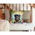 thumbnail image 3 of Rottweiler Luau Throw Pillow 14 in x 14 in, 3 of 4