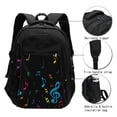thumbnail image 3 of Balery Color Musical Notes Mochila con carga USB para hombre y mujer - Mochila impermeable y antirrobo para portátil con puerto USB para viajes, trabajo, estudios y universidad, 3 of 7