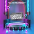 thumbnail image 2 of Sidaley Altavoz compatible con Bluetooth Reloj despertador con pantalla de espejo LED grande con soporte para teléfono Relojes electrónicos Electrónica Negro, 2 of 6