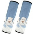 thumbnail image 2 of Car Seat Strap & Belt Covers - Flannel Material, Velcro Design, All-Season Use, 2-Piece Set (S&M Sizes)，Three Beers, 2 of 8