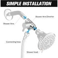TRAHOOShower Arm Diverter Valve for Hand Showerhead and Fixed