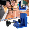 thumbnail image 3 of Pocket Hole Jig Aluminum Drill Guide Kit Adjustable Woodworking Punch Locator Angled Hole Punch Positioner Kit High Precision Durable Drill Jigs Guides Joint Angle Power Tool Carpentry Se, 3 of 10