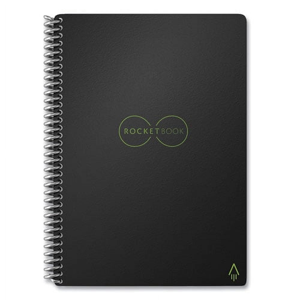 Core Smart Notebook, Dotted Rule (4 sq/in), Black Cover, (18) 8.8 x 6 Sheets | Bundle of 5