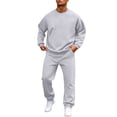 thumbnail image 2 of HAJWOH Sweatsuits for Mens Long Sleeve Crewneck Sweatshirt and sweatpants Tracksuit for Spring and Fall, 2 of 5