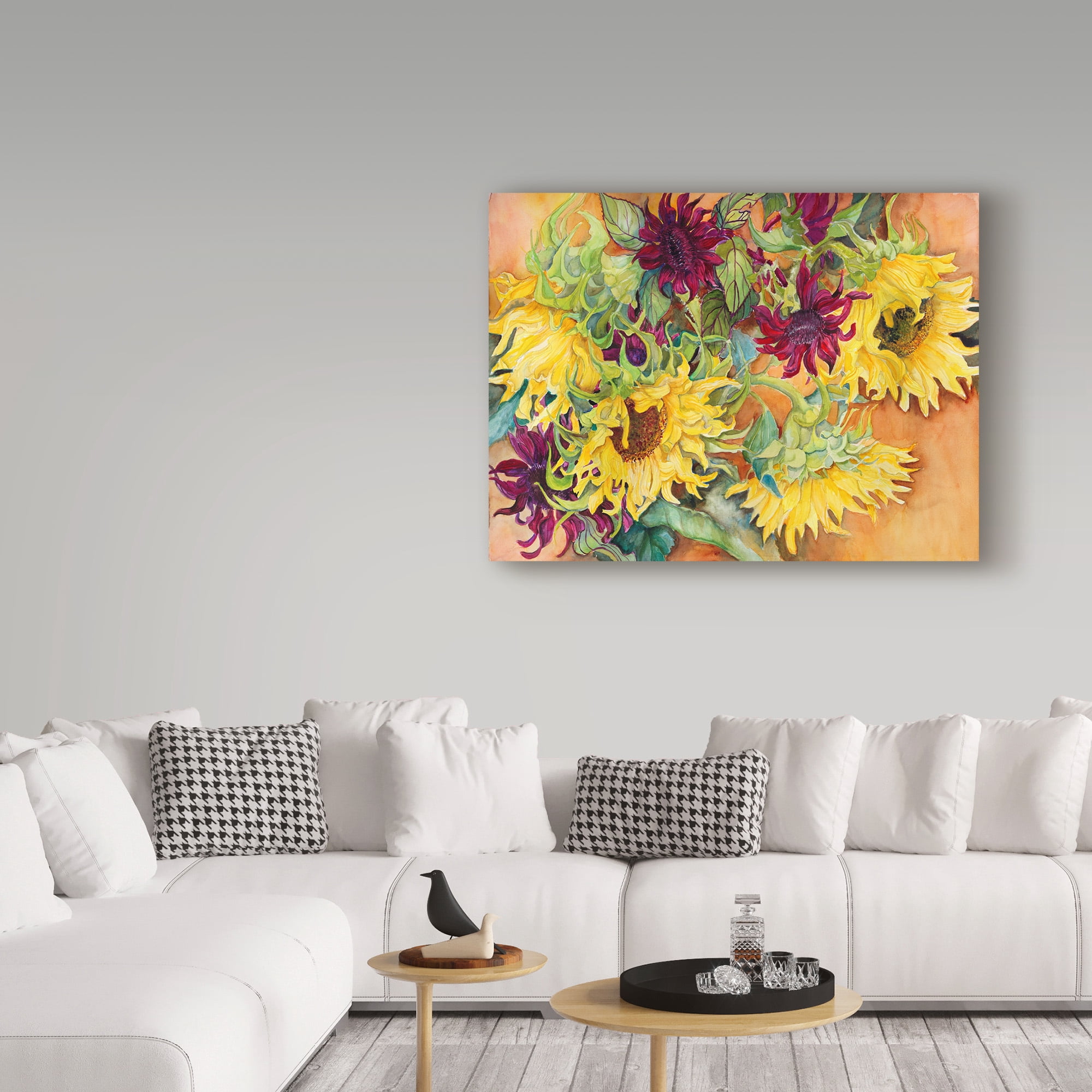 Trademark Fine Art 'Nodding Heads Sunflowers' Canvas Art by Joanne Porter