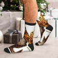 thumbnail image 7 of Bingfone Compression Socks for Women and Men Long Socks for Running Athletic Cycling Nurse- Cartoon Cheetah With Attitude, 7 of 7