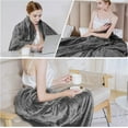 thumbnail image 2 of CozyHom Heated Electric Throw Blanket, Electric Throw 50"x 60" Double-Layer Flannel with 4 Hours Auto-Off 4 Heat Settings ETL Certified For Home & Office, Grey, 2 of 13