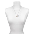 thumbnail image 3 of Delight Jewelry Goldtone Crystal Initial - S - Silvertone Script Initial Disc - J - Charm Necklace, 20"+3", 3 of 4