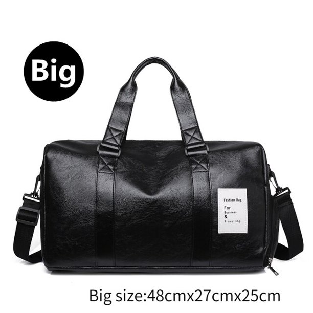 Bolsa de gimnasio de cuero para hombre y mujer, bolso de hombro impermeable con compartimento para zapatos de Fitness, bolso deportivo grande para entrenamiento de viaje Fivean unisex