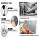 thumbnail image 5 of 2 protectores laterales contra salpicaduras de acero inoxidable con tornillos para fregadero, baño y cocina., 5 of 8